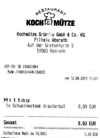 rsgc Höffner Kochmütze Restaurant